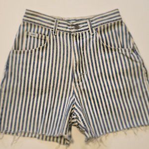 ✨ Vintage Custom Lee Hickory / Railroad Stripe Denim Shorts ✨
